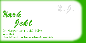 mark jekl business card